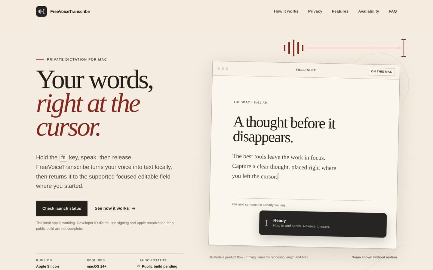 Preview of the FreeVoiceTranscribe project