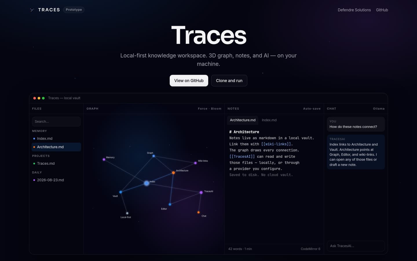 Preview of the Traces project